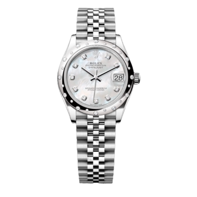 Super Clone Rolex Oyster, 31 mm, Oystersteel White Gold and Diamonds Dial