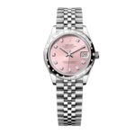 Super Clone Rolex Oyster, Pink ,31 mm, Oystersteel White Gold and Diamonds Dial
