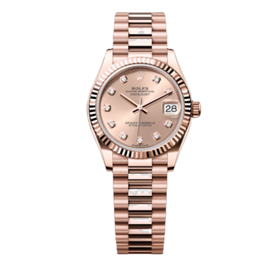 Super Clone Rolex ,Rose-Colour set with Diamonds , 31 mm,Oyster