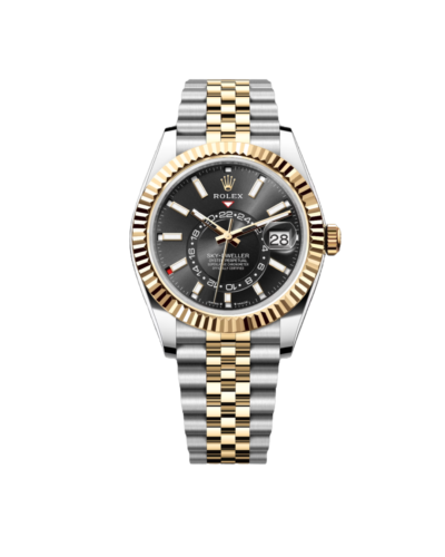 Super Clone Rolex Sky – Dweller, Black And Yellow Gold, Jubilee