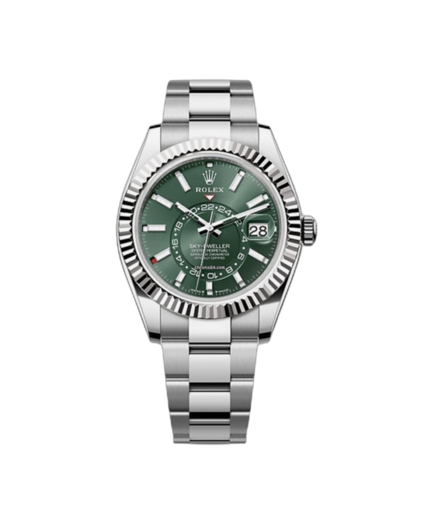 Super Clone Rolex Sky-Dweller Green Dial