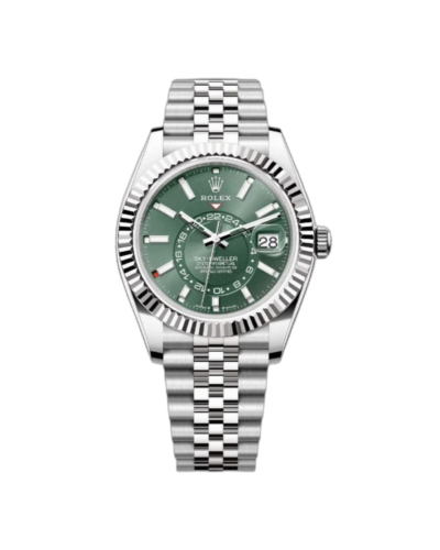 Super Clone Rolex Sky-Dweller Green Dial Jubilee