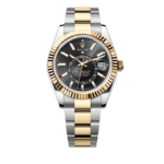 Super Clone Rolex Sky - Dweller, Oyster , Black And Yellow Gold