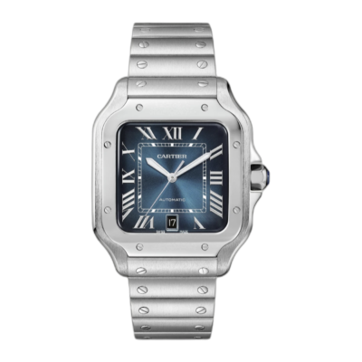 Super Clone Santos de Cartier Blue Dial