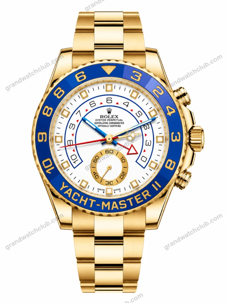 Reduced Rolex Yacht-Master II Yellow Gold Blue Bezel Oyster Bracelet