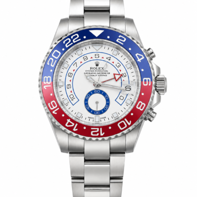 Super Clon Rolex Yacht-Master Pepsi Blue Red Bezel White Dial Oyster Bracelet