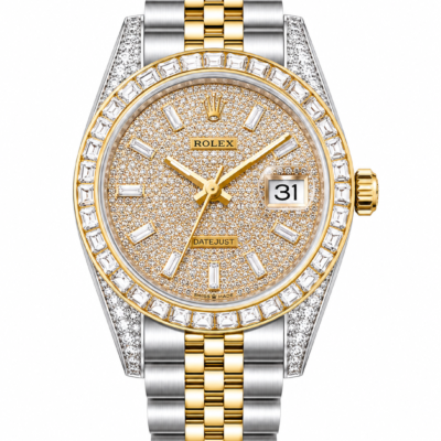 Super Clone Rolex Datejust Two Tone Gold Diamond Dial