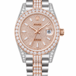 Super Clone Rolex Datejust Two Tone Rose Gold Diamond Edition