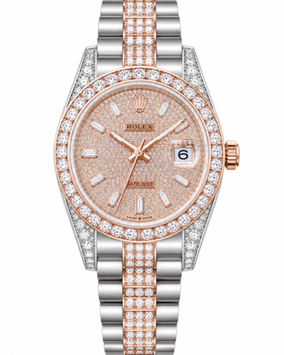Super Clone Rolex Datejust Two Tone Rose Gold Diamond Edition
