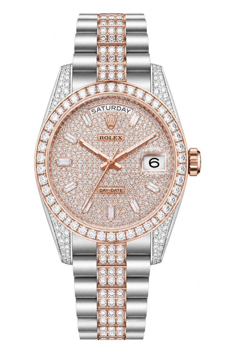 Super Clone Rolex Datejust Two Tone Rose Gold Diamond Edition