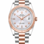 Super Clone Rolex Day-Date Two Tone Silver Rose Dial