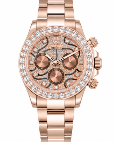 Super Clone Rolex Daytona Rose Gold Diamond Dial