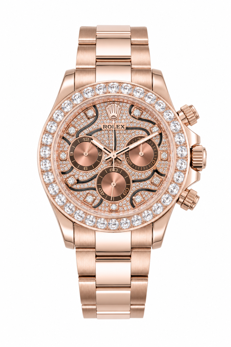 Super Clone Rolex Daytona Everose Diamond Edition