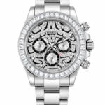 Super Clone Rolex Daytona White Gold Diamond Edition