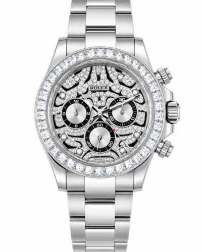Super Clone Rolex Daytona White Gold Diamond Edition
