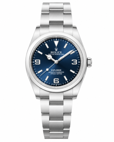 Super Clone Rolex Explorer 1 Blue Dial Oyster Bracelet