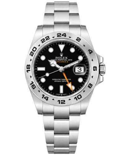 Super Clone Rolex Explorer II Black Dial Oyster Bracelet