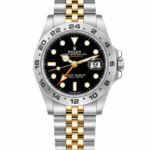 Super Clone Rolex Explorer II Black Dial Two Tone Jubilee