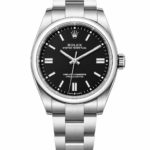Super Clone Rolex Oyster Perpetual Black Dial Oyster Bracelet
