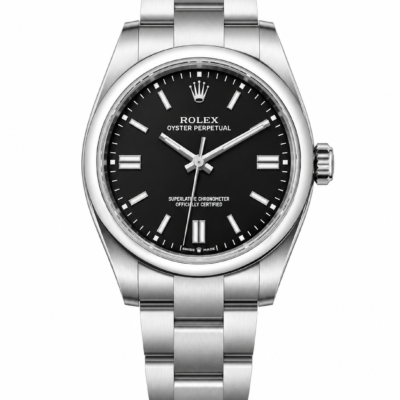 Super Clone Rolex Oyster Perpetual Black Dial Oyster Bracelet