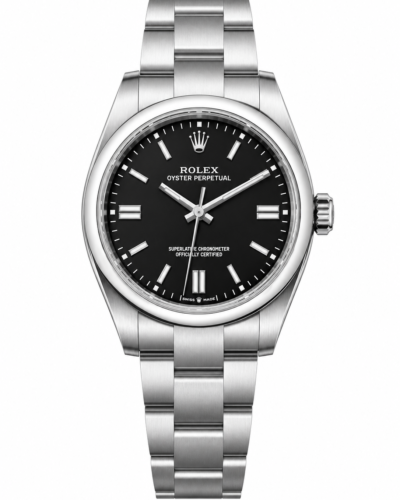 Super Clone Rolex Oyster Perpetual Black Dial Oyster Bracelet