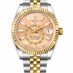 Super Clone Rolex Sky-Dweller Champagne Two Tone Jubilee