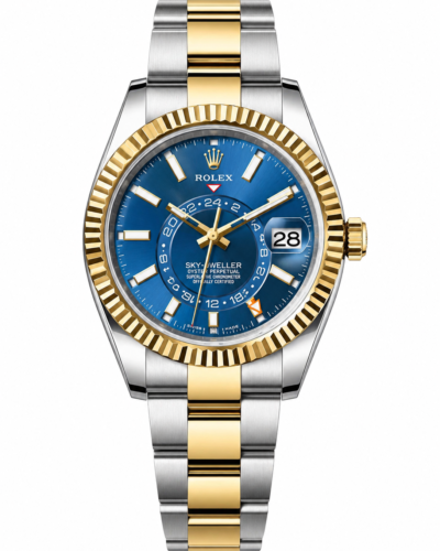 Super Clone Rolex Sky-Dweller Tiffany Blue Two Tone Oyster