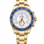 Super Clone Rolex Yacht-Master II Yellow Gold Blue Bezel