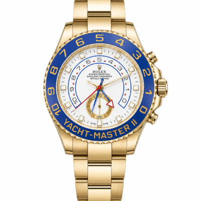 Super Clone Rolex Yacht-Master II Yellow Gold Blue Bezel