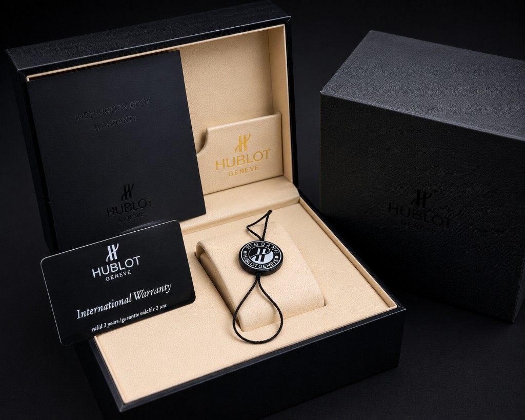 Super Clone Hublot Big Bang Black Ceramic Chronograph Rubber Strap