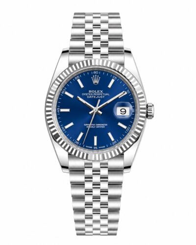 Super Clone Rolex Datejust 36 MM Blue Dial Jubilee Bracelet Fluted Bezel Stainless Steel