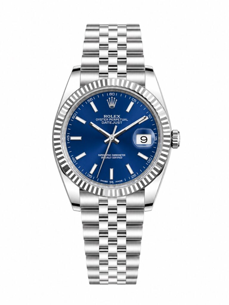 Super Clone Rolex Datejust 36 MM Blue Dial Jubilee Bracelet Fluted Bezel Stainless Steel