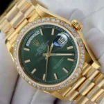 Super Clone Rolex Day-Date Bright Green Diamond Dial 128348rbr-0078 36 mm – Swiss SuperClone