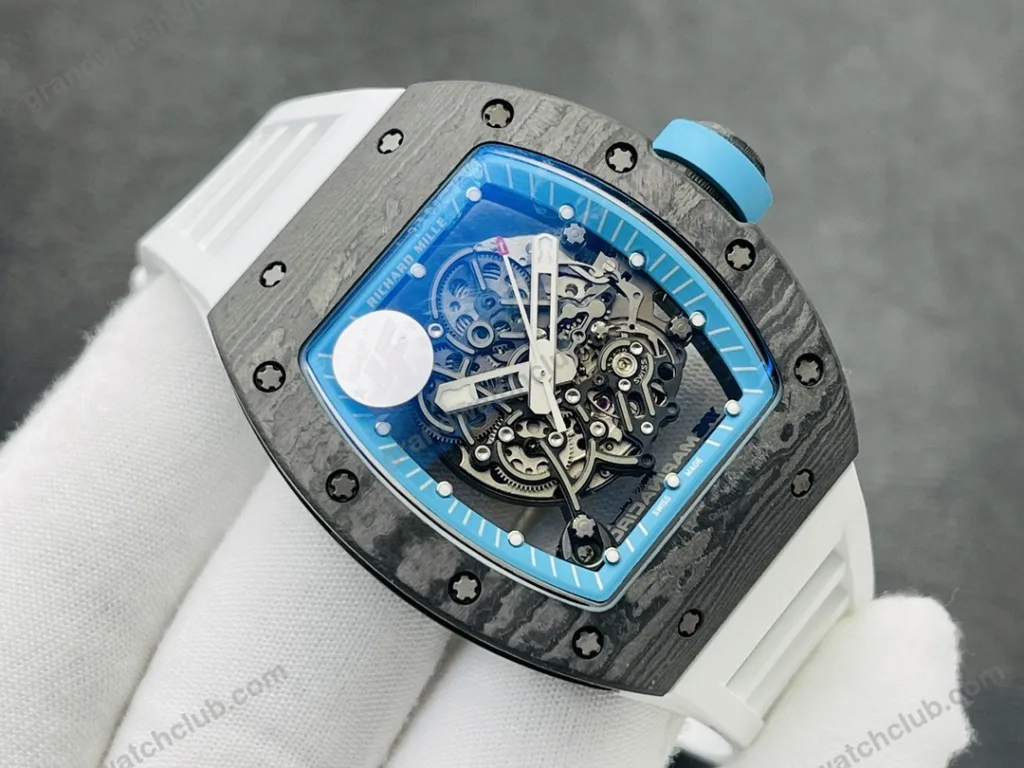 Super Clone Richard Mille RM 55 Richard Mille Asia Manual Winding Bubba Watson Carbon