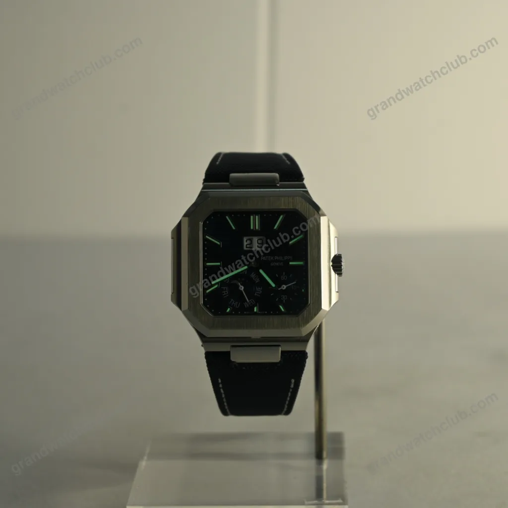 Super Clone Patek Philippe Cubitus 5822P-001 Platinum Instantaneous Grand Date Day Moon Phases – Swiss SuperClone