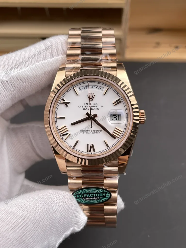 Super Clone Rolex Day-Date White Dial 128235-0070 36 mm – Swiss SuperClone