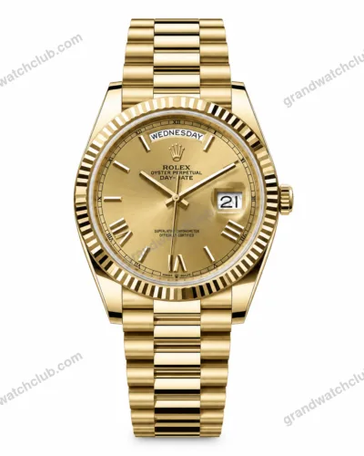 Super Clone Rolex Day-Date Roman Champagne Dial 228238 40 mm – Swiss SuperClone