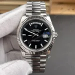 Super Clone Rolex Day-Date Bright Black Dial 228236-0003 40 mm – Swiss SuperClone