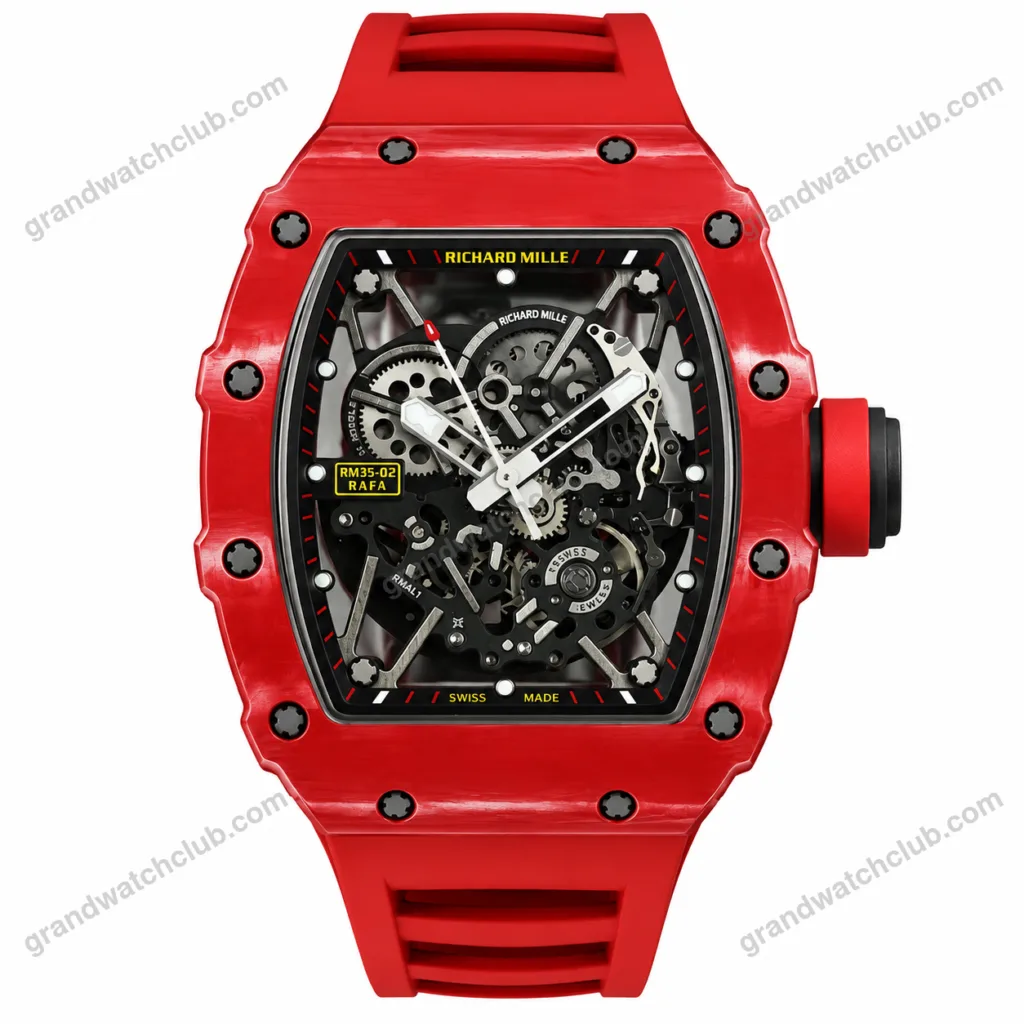 Super Clone Richard Mille RM 35-02 Richard Mille Rafael Nadal Red Carbon