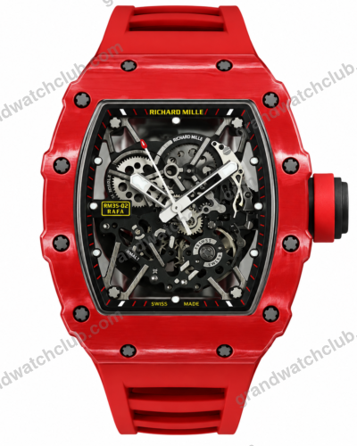 Super Clone Richard Mille RM 35-02 Richard Mille Rafael Nadal Red Carbon