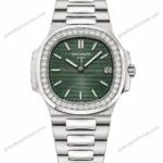 Super Clone Patek Philippe Patek Nautilus 5713G Green Dial 40mm Moissanite – Handcrafted Diamod – Swiss SuperClone
