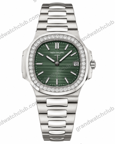 Super Clone Patek Philippe Patek Nautilus 5713G Green Dial 40mm Moissanite – Handcrafted Diamod – Swiss SuperClone