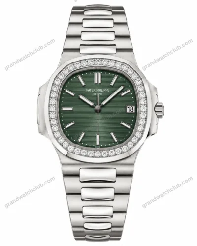 Super Clone Patek Philippe Patek Nautilus 5713G Green Dial 40mm Moissanite – Handcrafted Diamod – Swiss SuperClone