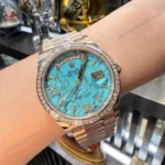 Super Clone Rolex Day-Date Turquoise Diamond Dial 128345rbr-0064 36 mm – Swiss SuperClone