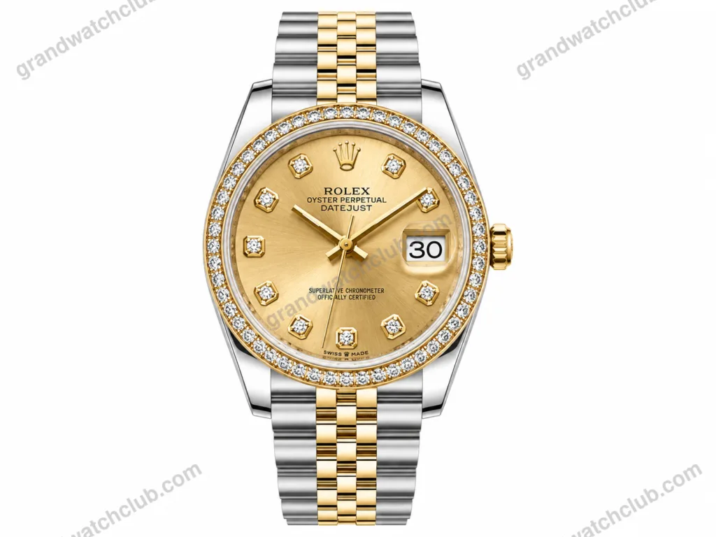 Super Clone Rolex Datejust Gold Dial SRL40 36 mm