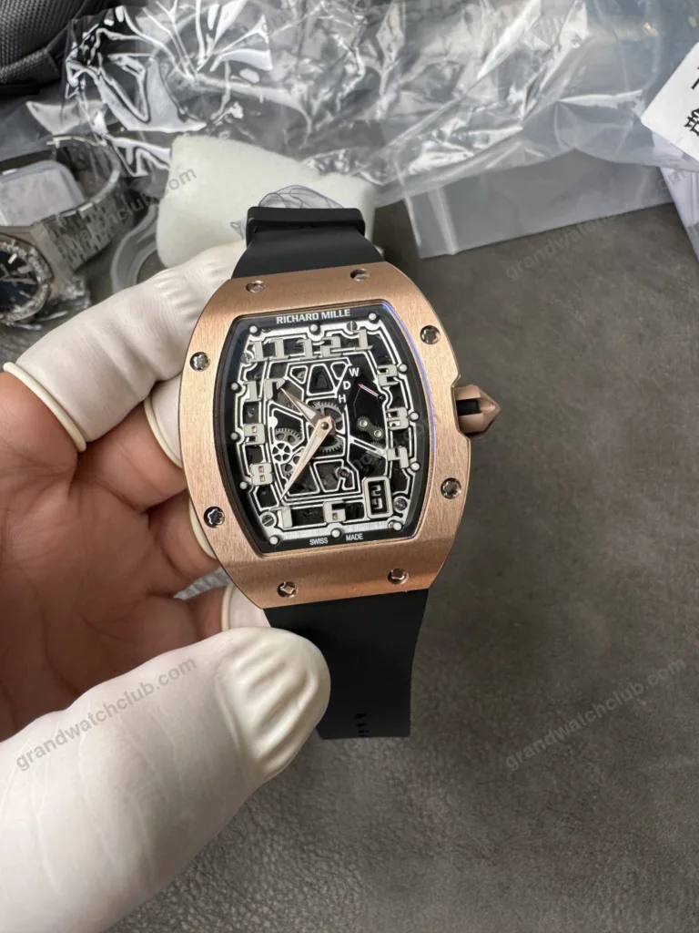 Super Clone Richard Mille Rose Gold Dial Rose Gold