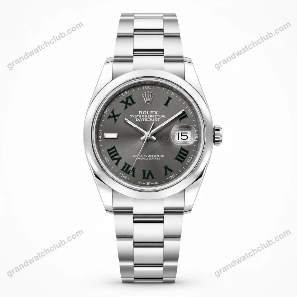 Super Clone Rolex Datejust Rhodium Dial 126300 “Wimbledon” Oyster 41 mm – Swiss SuperClone