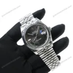 Super Clone Rolex Datejust Rhodium Dial 126334 “Wimbledon” Flutted/Jubilee 41 mm – Swiss SuperClone