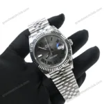 Super Clone Rolex Datejust Rhodium Dial 126334 “Wimbledon” Flutted/Jubilee 41 mm – Swiss SuperClone