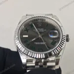 Super Clone Rolex Datejust Rhodium Dial 126334 “Wimbledon” Flutted/Jubilee 41 mm – Swiss SuperClone